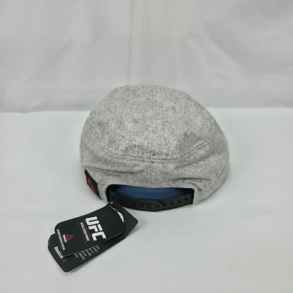 Reebok UFC Womens Military Cadet Hat OSFA Gray Wool Blend Snapback Streetwear